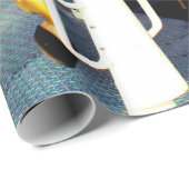 Wunderliche fröhliche gehen Runden-Karussell-Pferd Geschenkpapier (Rolleneckpunkt)