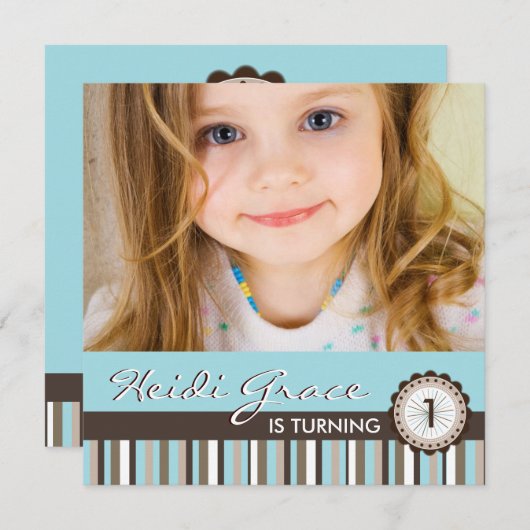 Wunderliche Geburtstags-Party Einladung (Vorne/Hinten)