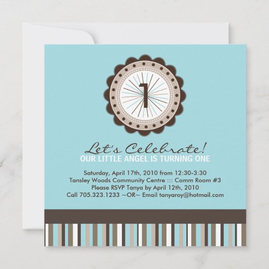 Wunderliche Geburtstags-Party Einladung (Rückseite)