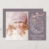 Wunderliche glückliche Ostern flache Karte (Vorne/Hinten)