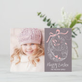 Wunderliche glückliche Ostern flache Karte (Stehend Vorderseite)