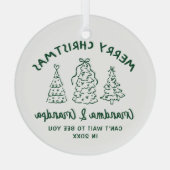 Wunderliche Großeltern Schwangerschaftsankündigung Ornament Aus Glas (Rückseite)