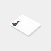 Wunderliche Herz-Katze Post-it Klebezettel (angewinkelt)