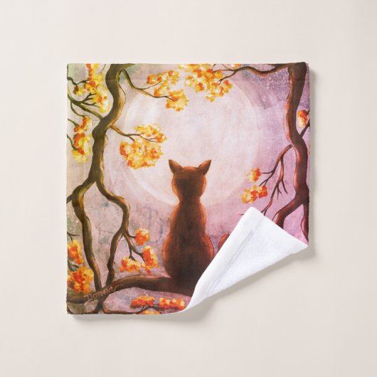 Wunderliche Katze in der Waschlappen (Waschlappen)