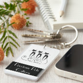 Wunderliche Katze PERSONIFIZIEREN Schlüsselanhänger (Vorderseite rechts)