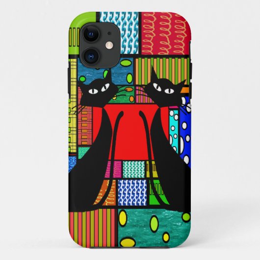 Wunderliche Katzen-Kunst-Geschenke Case-Mate iPhone Hülle (Rückseite)