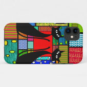 Wunderliche Katzen-Kunst-Geschenke Case-Mate iPhone Hülle (Rückseite (Horizontal))