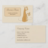 Wunderliche Katzen-Visitenkarte Visitenkarte (Vorne/Hinten)