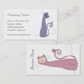 Wunderliche Katzen-Visitenkarte Visitenkarte (Vorne/Hinten)