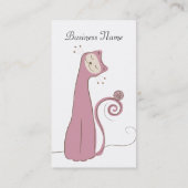 Wunderliche Katzen-Visitenkarte Visitenkarte (Rückseite)