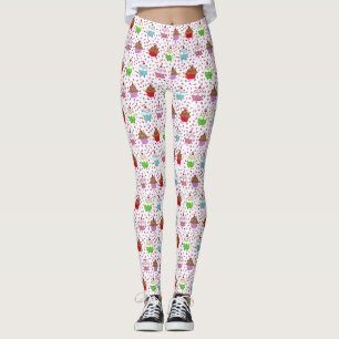 Wunderliche kleine Kuchen und Süßigkeit besprüht Leggings