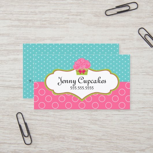 Wunderliche Kuchen-Bäckerei Visitenkarte (Vorderseite/Rückseite Beispiel)