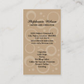 Wunderliche Kuchen-Bäckerei Visitenkarte (Rückseite)