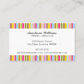 Wunderliche Kuchen-Bäckerei Visitenkarte (Rückseite)