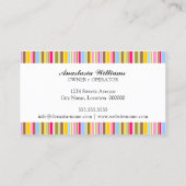 Wunderliche Kuchen-Bäckerei Visitenkarte (Rückseite)