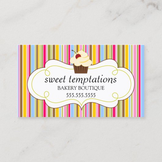 Wunderliche Kuchen-Bäckerei Visitenkarte (Vorderseite)