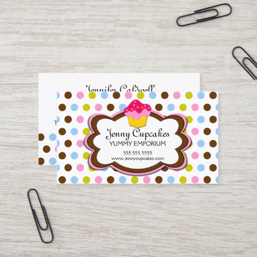 Wunderliche Kuchen-Bäckerei Visitenkarte (Vorderseite/Rückseite Beispiel)