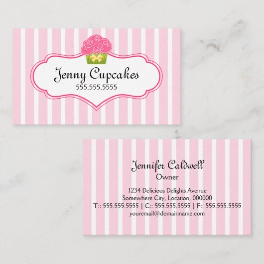 Wunderliche Kuchen-Bäckerei Visitenkarte (Vorne/Hinten)