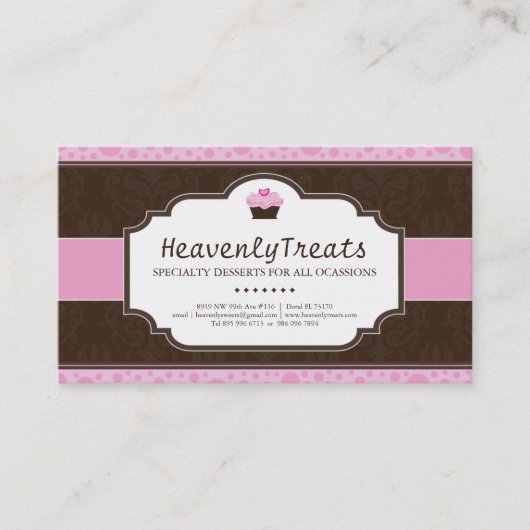 Wunderliche Kuchen-Bäckerei-Visitenkarte Visitenkarte (Vorderseite)