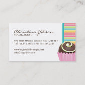 Wunderliche Kuchen-Ball-Visitenkarten Visitenkarte (Rückseite)