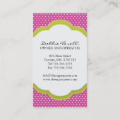 Wunderliche Kuchen-Pop-Geschäfts-Karten Visitenkarte (Rückseite)