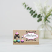 Wunderliche Kuchen-Pop-Nachtisch-Tabellen Visitenkarte (Stehend Vorderseite)