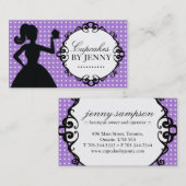 Wunderliche Kuchen-Silhouette-Geschäfts-Karten Visitenkarte (Vorne/Hinten)