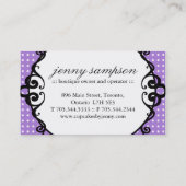 Wunderliche Kuchen-Silhouette-Geschäfts-Karten Visitenkarte (Rückseite)