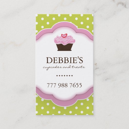 Wunderliche Kuchen-Visitenkarten Visitenkarte (Vorderseite)