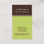 Wunderliche Kuchen-Visitenkarten Visitenkarte (Rückseite)