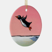Wunderliche Kunst des Pinguinfliegenspaßes ewiger Keramik Ornament (Rechts)