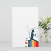 Wunderliche Miezekatze Briefpapier (Stehend Vorderseite)