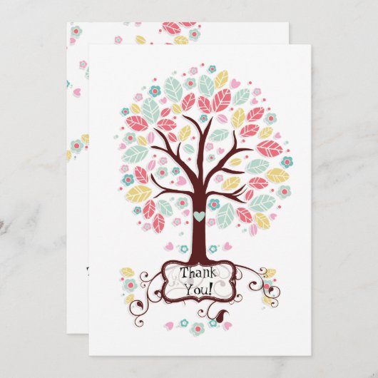 Wunderliche niedliche dankeskarte (Vorne/Hinten)