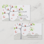 Wunderliche niedliche rosa visitenkarte (Vorne/Hinten)