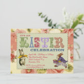 Wunderliche Ostern-Party Einladung (Stehend Vorderseite)