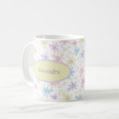 Wunderliche PastellBlumen Kaffeetasse (Vorderseite Links)