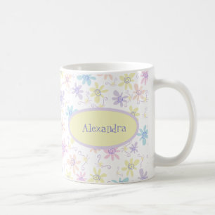 Wunderliche PastellBlumen Kaffeetasse