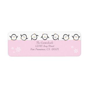 Wunderliche Pinguin-Feiertags-Adressen-Etiketten