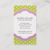 Wunderliche Plätzchen-Visitenkarten Visitenkarte (Rückseite)