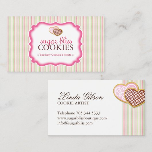 Wunderliche Plätzchen-Visitenkarten Visitenkarte (Vorne/Hinten)