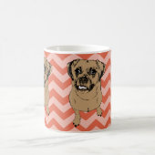 Wunderliche Puggle einfarbige orange Zickzack Kaffeetasse (Mittel)