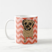 Wunderliche Puggle einfarbige orange Zickzack Kaffeetasse (Links)
