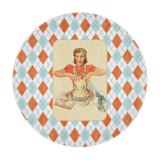 Wunderliche Rauten-Vintager Koch Schneidebrett (Vorderseite)