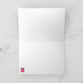 Wunderliche rosa Eule danken Ihnen Karten (Innenseite)