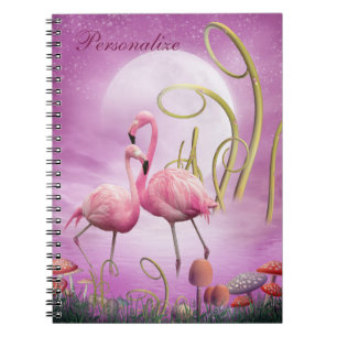 Wunderliche rosa Flamingo-personalisiertes Notizblock