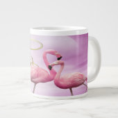 Wunderliche rosa Flamingo-Tunnel-bohrwagenTasse Jumbo-Tasse (Vorderseite Rechts)