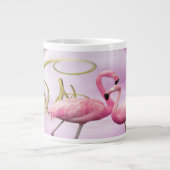 Wunderliche rosa Flamingo-Tunnel-bohrwagenTasse Jumbo-Tasse (Vorderseite)