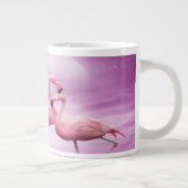 Wunderliche rosa Flamingo-Tunnel-bohrwagenTasse Jumbo-Tasse (Rechts)