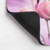 Wunderliche rosa Flamingos Mousepad (Ecke)