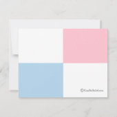 Wunderliche rosa und blaue Babyparty-Einladung Einladung (Rückseite)